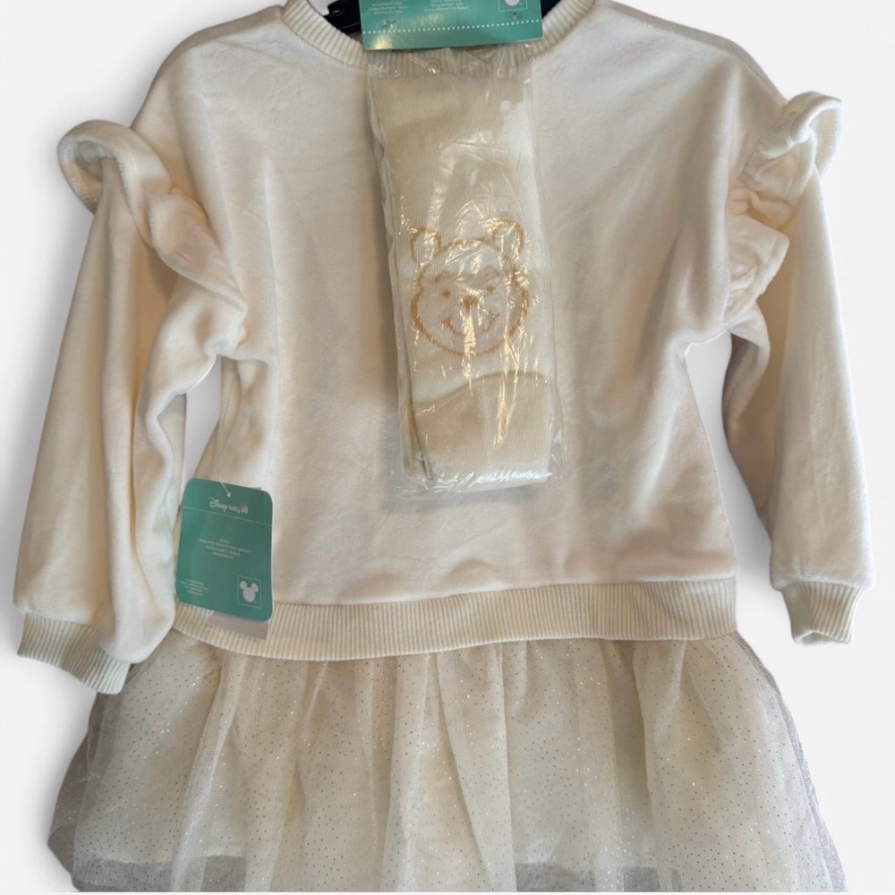 Cream Winnie the Pooh Dress Set - Picture 2 of 3
